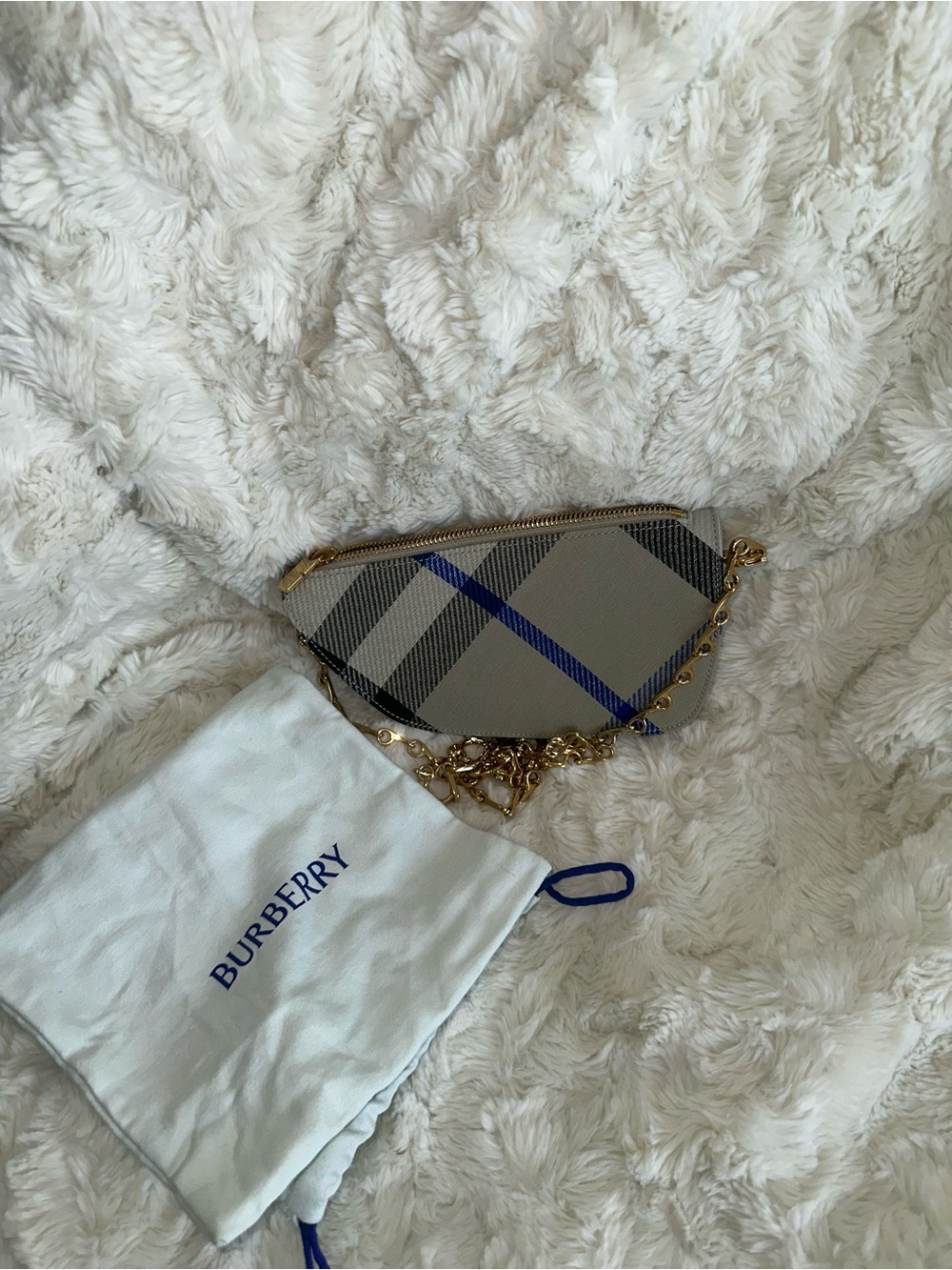 Burberry Microshield bag in Lichen - Beige & Blue